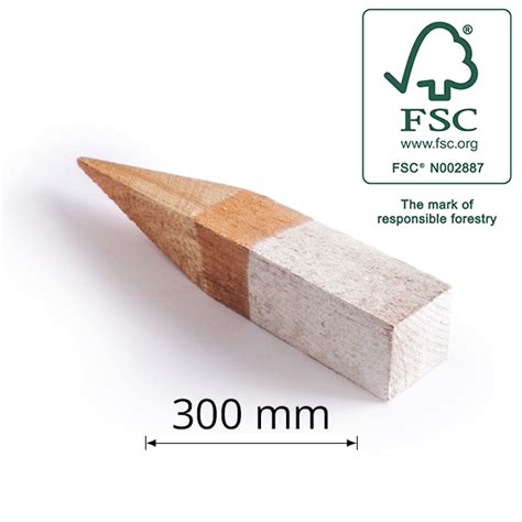 Survey Peg Dumpy Light Hardwood White Top 50mm .